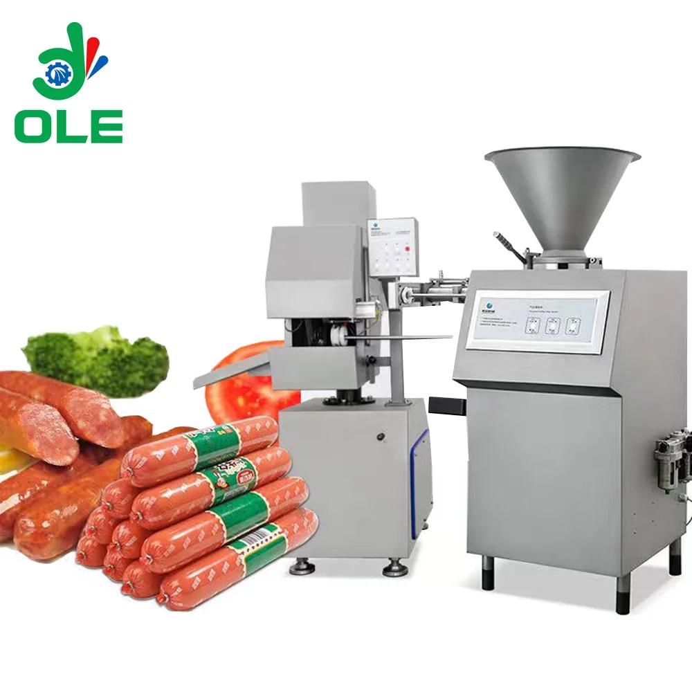 Máquina de enchimento pneumática do stuffer da salsicha do presunto da máquina de enchimento e de amarração do uso comercial - Image 1