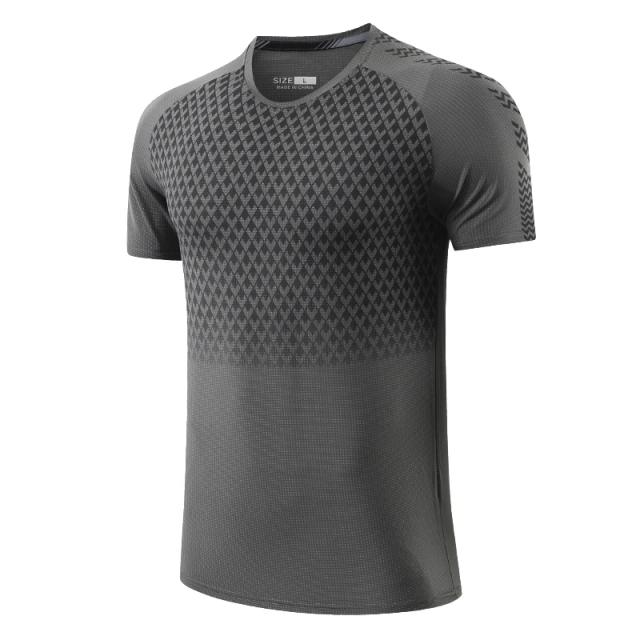 Camisa Masculina Respirável com Estampa Esportiva para Musculação - Manga Curta, Secagem Rápida e Ideal para Treino ao Ar Livre