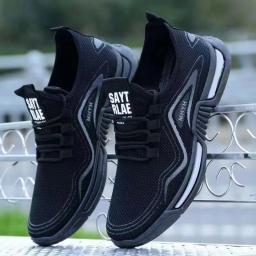 Lazer tênis de corrida novo verão dos homens na moda respirável tênis sola macia sapatos de malha resistente versátil sapatos esportivos masculinos - Image 2