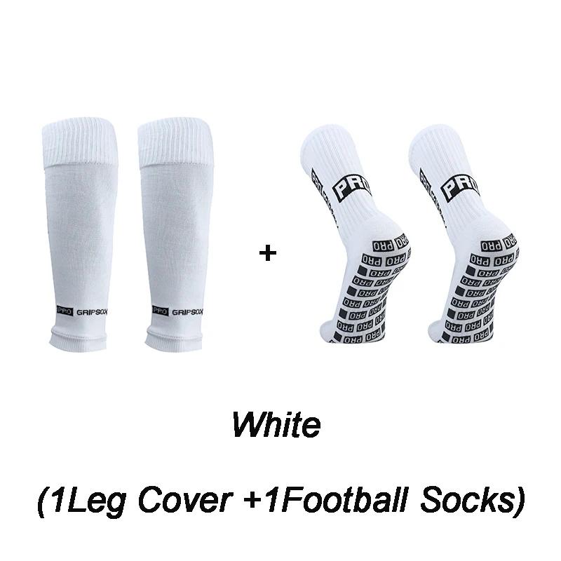 1 conjunto de caneleiras de futebol de alta elasticidade meias leg coveradult jovens esportes ao ar livre equipamentos de proteção antiderrapante meias de futebol - Image 1