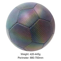 Bola De Futebol Luminosa Brilhante, Refletivo Padrão, Holográfico, Esportes, Entretenimento, Prática, Equipamento De Treinamento, Tamanho 5 - Image 6