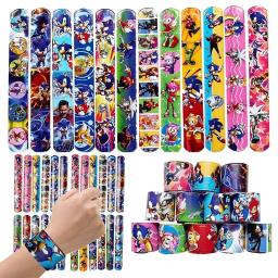 Sonic pokemon anime série pulseira de pulso crianças clap anel tapa pulseiras pikachu crianças partys snapping anéis brinquedo presentes aniversário - Image 1