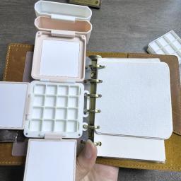 Paleta de cores cerâmica para aquarela, Impresso 3D, Caixa 4 vezes, Pintura de Viagem, Esboço ao ar livre, Ferramenta de armazenamento de pigmentos, 9 Grid, 16 Grid - Image 4