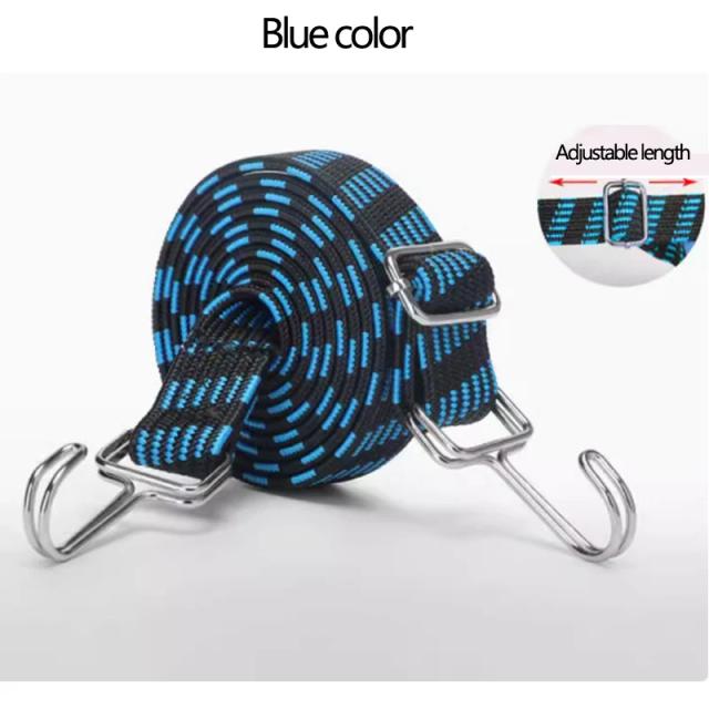 Bandas Elásticas de Alta Elasticidade para Bicicleta e Motocicleta, Corda de Fixação com Gancho, Ideais para Bagagem e Carga, Comprimento de 1 a 5m
