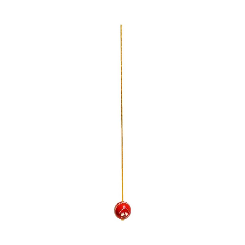 Bola de críquete para bater e praticar, couro sintético com corda de reação - Image 1
