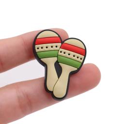 Sapatos Encantos para o México Mulher, Chapéu, Abacate, Raquete De Milho, Taco, Cacto, Guitarra, Caveira, Bandeira Chili, Vinho Cavalo Fivela, Tamanhão Ornamentos, 1Pc - Image 3