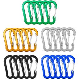 Liga de alumínio Mosquetão Clipes Viagem Kit, Camping Equipamento, Survival Gear, Acampamento, Montanhismo Gancho, Mosquetão ao ar livre, 5 pcs, 10pcs - Image 1