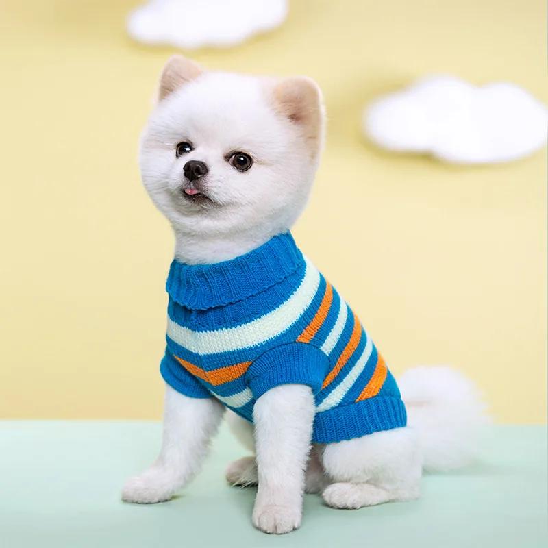 Camisola de gola alta para pet, cão e gato pequenos, roupas quentes macias e aconchegantes, fantasia de chihuahua schnauzer outono e inverno - Image 1