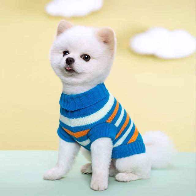 Camisola de Gola Alta Aconchegante para Cães e Gatos Pequenos, Ideal para Outono e Inverno