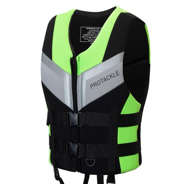 Colete Salva-Vidas Leve de Neoprene para Esportes Aquáticos com Fivela de Segurança e Flutuação Ideal para Surf e Vela