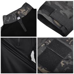 HAN WILD-Camisa Tática com Almofadas para Homens, Camisas De Escalada, Roupas De Treinamento, Camuflagem De Acampamento, Camiseta De Caça, Tops Para Paintball - Image 6