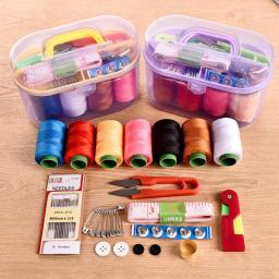 Kit De Costura Conjunto De Caixa De Armazenamento, Agulhas De Armazenamento De Bordados, Pinos De Rosca Dedal para Vestuário DIY - Image 1