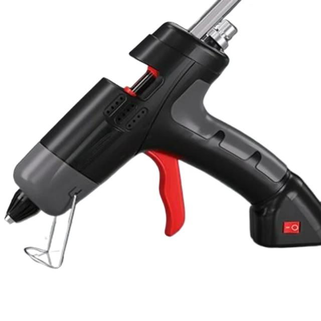 Mini pistola de cola quente com interruptor preto e bocal de cobre - Ideal para ferramentas DIY com varas de cola de 7mm e 11mm, 220V, 40W, 200W e 300W