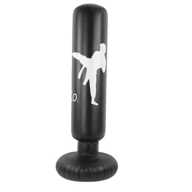 Saco de Boxe Inflável Vertical 1.6m para Treinamento e Fitness com Areia Grossa