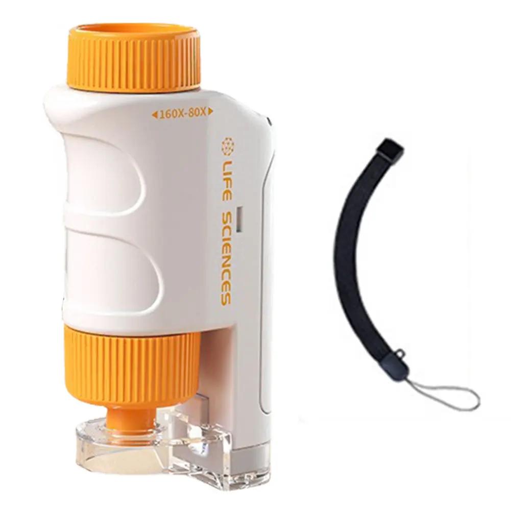Microscópio portátil mini bolso para experimento científico, presente menino e menina, kit 60-120X - Image 1