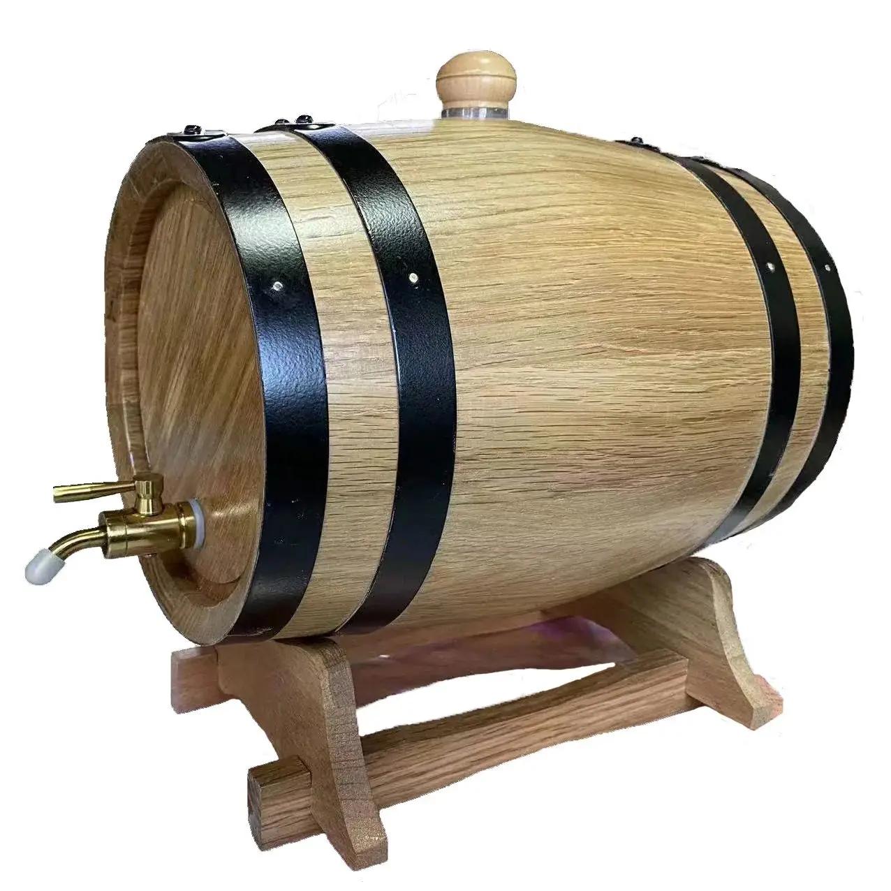 Barril De Vinho De Madeira De Carvalho, Para Envelhecimento Uísque De Vinho Tinto E Outras Bebidas Alool, 5L - Image 1