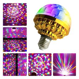 E27 mini bola mágica rotativa luz rgb lâmpada de projeção festa dj bola discoteca luz para festa em casa ktv bar palco iluminação casamento - Image 2