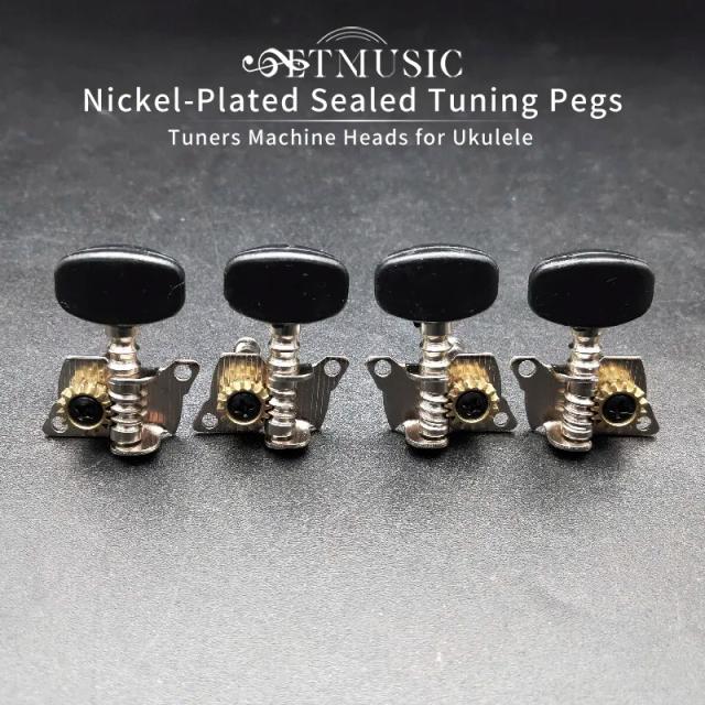 Pinos de Afinação Niquelados para Ukulele e Guitarra com Botão Preto