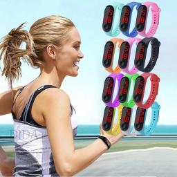 Esportes Eletrônicos Unisex Assista Pulseira, Silicone, Impermeável, LED, Digital, Criativo, Tela de Toque, Ao ar livre - Image 2