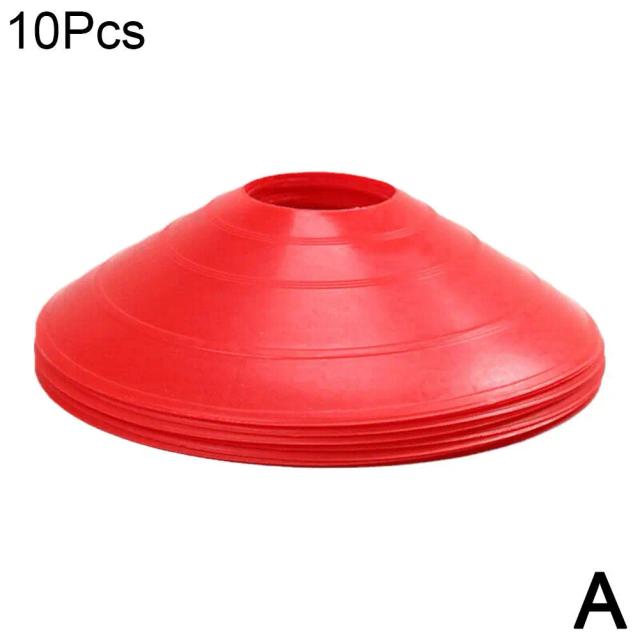 Cone de Disco para Treinamento de Agilidade com Logotipo de Futebol - Kit com 10 Peças para Multi Treinamento Esportivo