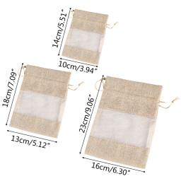 Saco organza serapilheira linho com cordão para lembrancinhas festa casamento, amostras cosméticas, guloseimas, - Image 6