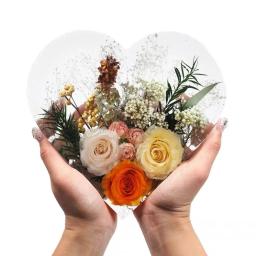 Molde de silicone grande resina epóxi fundição molde, hexágono coração forma molde, DIY flor preservação artesanato presente para casamento e namorados - Image 5