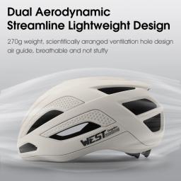 WEST BIKING-Capacete de Ciclismo Leve para Homens e Mulheres, Equipamento Esportivo de Proteção, Moldagem Integrada, Substituir Interior - Image 3