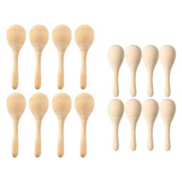 8 peças maracas de madeira com som de sopro nítido diy mini chocalhos de percussão manual para - Image 2