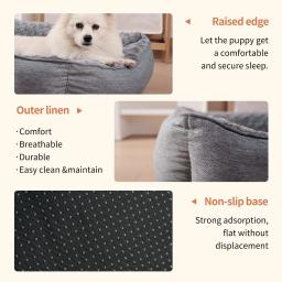 Ortopédica calmante para baixo Dog Bed, Deep Sleeping sofá-cama, espessado preenchido, retângulo, cães grandes, médios e pequenos - Image 5