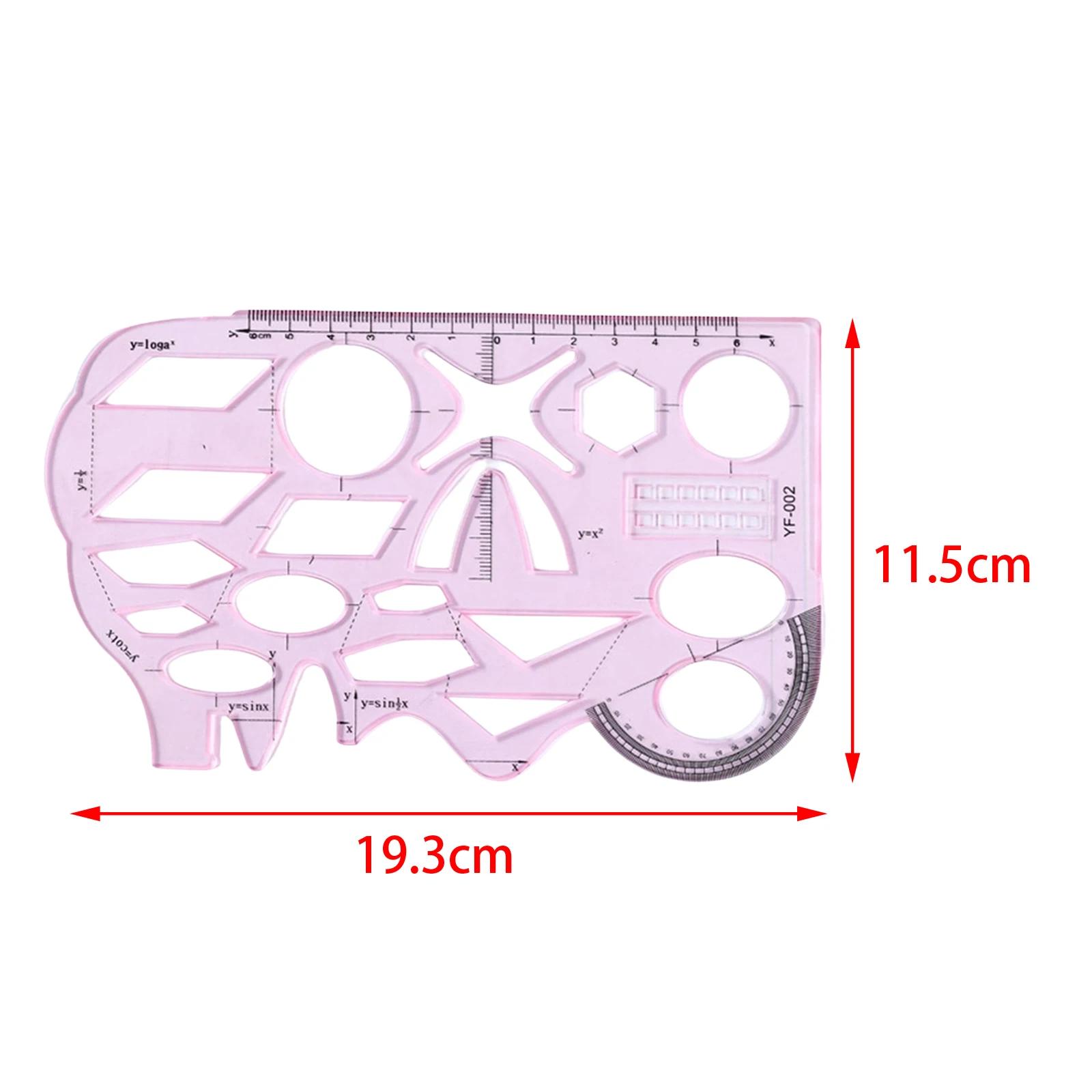 Régua Geométrica Multifuncional, Modelo De Desenho, Ferramenta De Medição Para A Arquitetura Do Escritório Do Estudante Escolar - Image 1