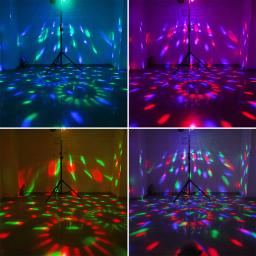 ALIEN Luz de bola de discoteca giratória RGB controlada por controle remoto ativada por som para festas de DJ, casamentos, danças de Natal, aniversários e shows de casamento. - Image 6