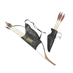 Bolsa tradicional de arco recurvo e aljava de flecha, material pu para aldult, tiro com arco ao ar livre, flecha, caça, bolsa portátil - Image 2