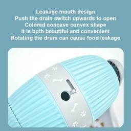 Alimentador para animais de estimação divertido brinquedo para cães tambor bola de vazamento gato tigela de comida lenta dieta saudável altura ajustável durável multifuncional suprimentos para animais de estimação - Image 3
