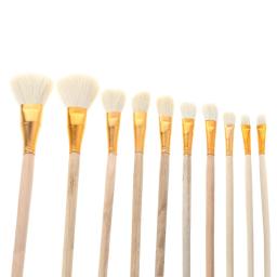 Conjunto pincéis 10 unidades para pintura artística óleo acrílico aquarela desenho artesanato faça você mesmo criança - Image 5