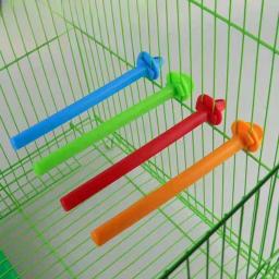 Plastic Bird Cage Poleiro Stand Holder, Bird Finch Plataforma, Canary Budgie Poleiro, Cor Aleatória, 1Pc - Image 2