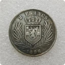 Colecionáveis de Moedas Comemorativas, Congo Forma Livre, 2 Francos Cos, 1887,1891, 1897, 1898, 1898, 1898 - Image 6
