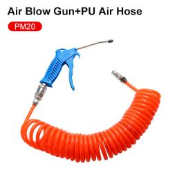 Air Blow Gun Kit com Conector de Mangueira PU Bico De Limpeza De Poeira, Compressor Bomba De Ar, Alta Pressão - Image 1