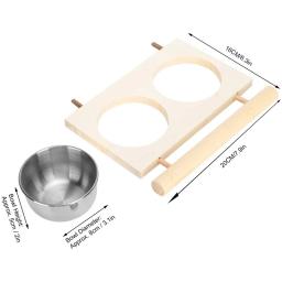 Caixa De Alimentação De Pássaro De Aço Inoxidável Com Portador, Gaiola Pendurada Talheres, Alimentação De Papagaio, Tigela De Comida, Bacia De Água, Fácil de Limpar - Image 6