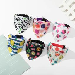S/m/l cão bandanas fruta impressão animal de estimação triângulo cachecol saliva toalha lavável laços colar gato cão grande acessórios do cão lenço - Image 3