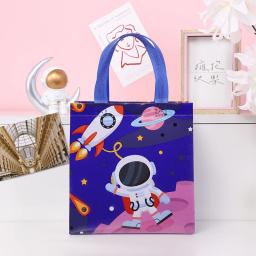 Sacola de compras reutilizável, tecido não tecido, série astronauta, sacos de presente para crianças, armazenamento de brinquedos, eco, dobrável - Image 5
