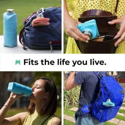 Garrafa De Água De Silicone Portátil E Criativa, Copa De Água Dobrável Para Camping Caminhadas E Viajar, 1Pc - Image 3