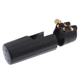 Ligadura de couro ajustável do bocal do saxofone mtp & do clarinete de soprano com tampão plástico para acessórios do instrumento da música do sopro - Image 3