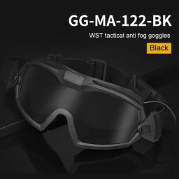 Óculos anti-nevoeiro com lente transparente, Airsoft Paintball Goggles com Micro Ventilador, Proteção para os olhos resistente a riscos, Óculos de segurança - Image 2