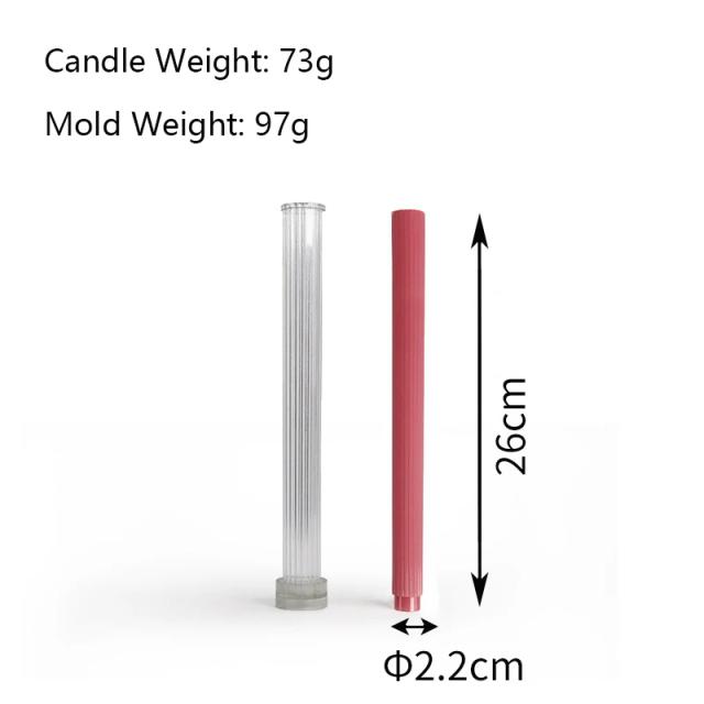Molde de Vela Acrílica de Fácil Desmoldagem para Decoração Longa em Casa
