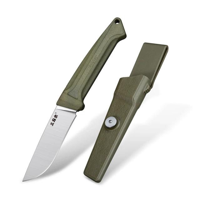 Faca de Lâmina Fixa SANRENMU S708 em Aço 12C27 - Ideal para Acampamento, Caça, Sobrevivência e Pesca com Bainha Tática EDC