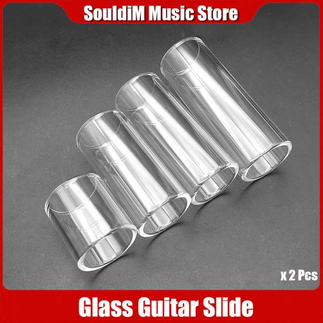 Guitarras: Dedo de Vidro, Sliders Inradius, Comprimentos 28mm a 70mm, Pacote com 2 Peças