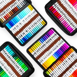 12/24/36/48/72/120 cores arte marcadores canetas desenho pintura forro fino dicas duplas caneta pincel para aquarela caligrafia arte suprimentos - Image 2