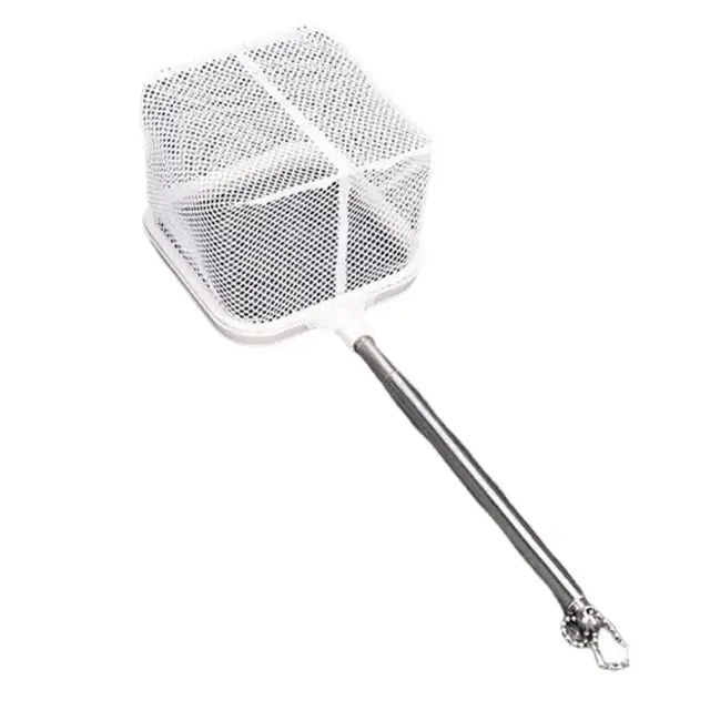 Rede de Pesca Aquarium Square com Ventosa e Cabo Longo Extensível para Captura de Peixes e Limpeza de Tanques de Camarão