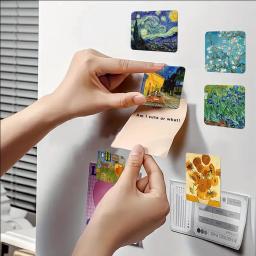 Ímã de geladeira com impressão artística 4 tamanhos, pinturas mundialmente famosas, adesivos magnéticos decorativos criativos para geladeira - Image 5