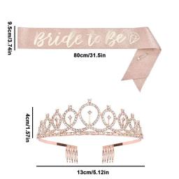Conjunto de decorações para festa de despedida de solteira, ouro rosa, noiva para ser, kit de decorações para festa de despedida de solteira em ouro rosa - Image 6